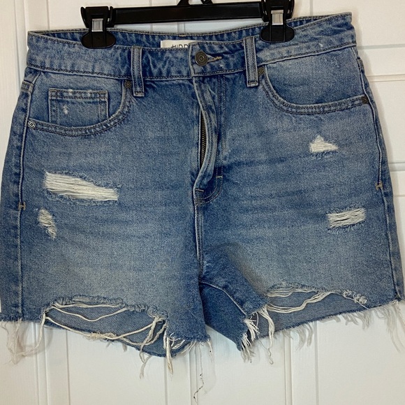 Hidden Pants - Hidden High Rise Denim Shorts Women’s M Distressed Cutoff Summer Jean Short